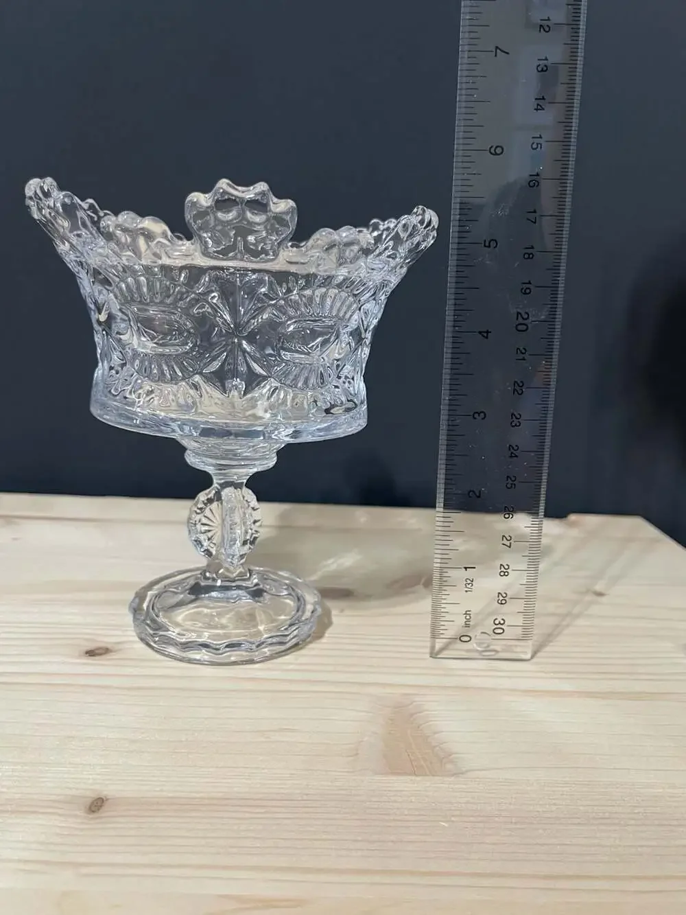 Godinger Royalty Crystal Footed Pedestal 5 3/4